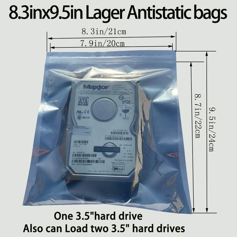 Daarcin Antistatic Bags - 40pcs Mixed Sizes ESD Shielding Bags for Hard Drive HDD & Varieties of Electronic Devices - Image 5